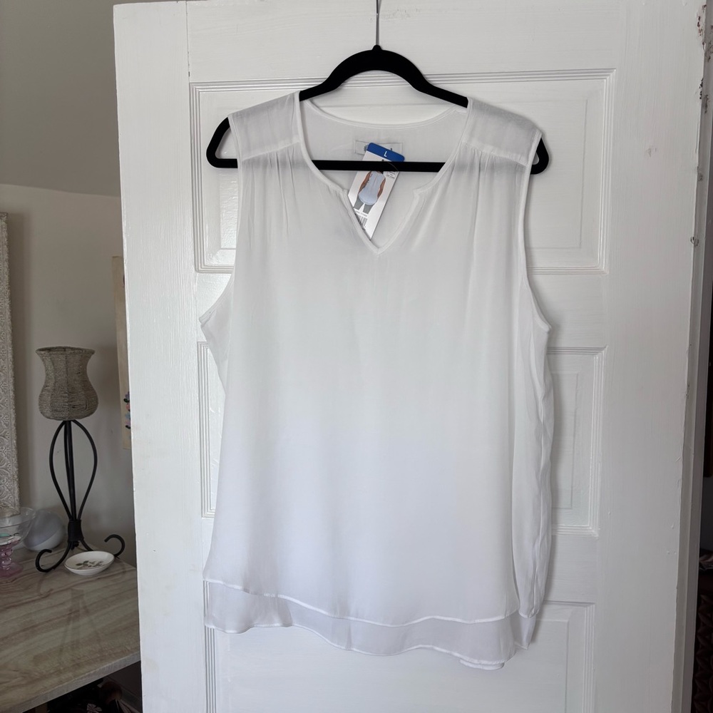 NWT Lightweight White Sleeveless Tunic